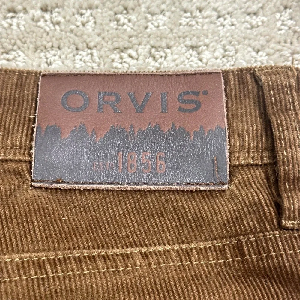 Orvis Corduroy Pants Mens 34x30 Brown Cotton Straight Fit Five Pocket Gorp Core